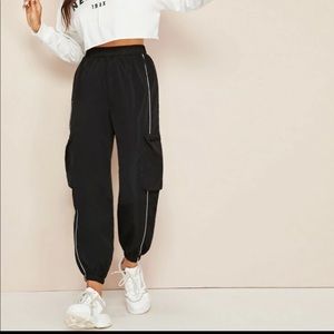 Black tracksuit joggers